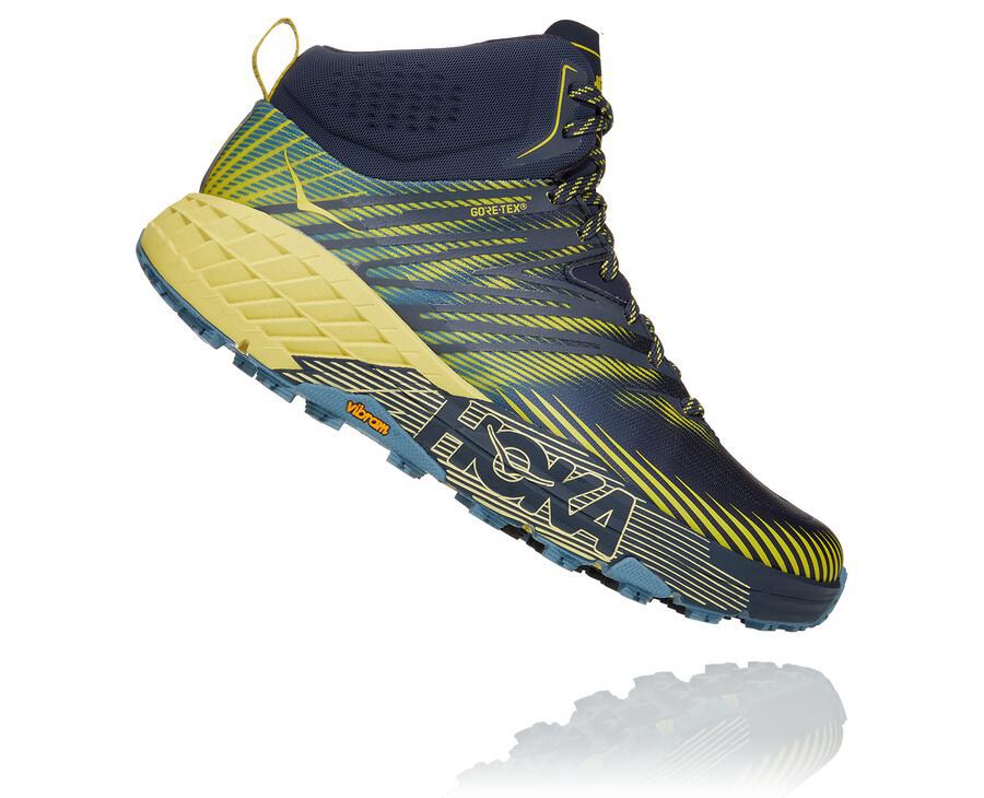 Tenis Hoka One One Trail Hombre Azul Marino - Speedgoat Mid Gore-Tex 2 - BDEA19806